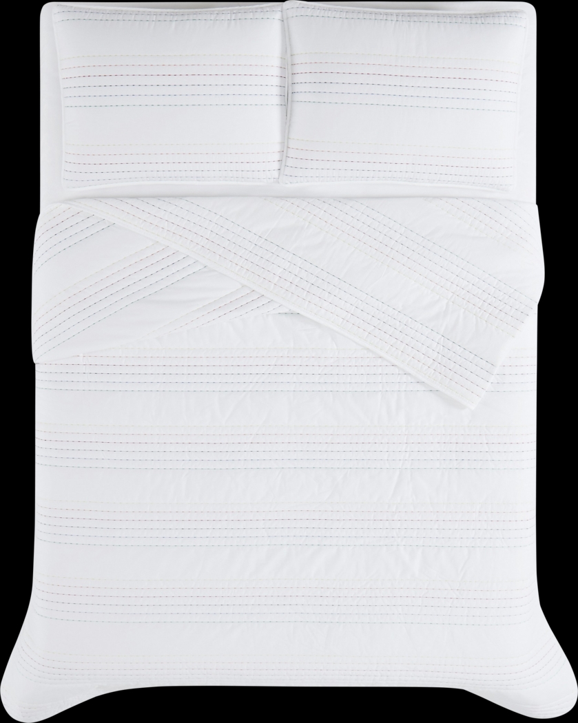 Kids Pick Stitch White Twin Quilt Set - Thumbnail - Image 6
