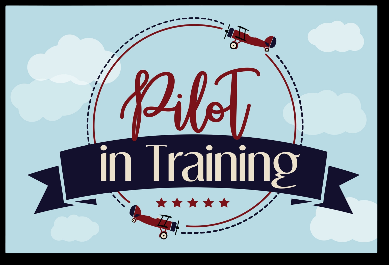 Kids Pilot Trainee II Blue Artwork - Thumbnail - Image 1