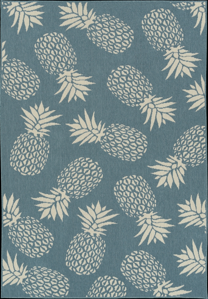 Kids Pina Party Blue 5' x 7'5 Rug - Thumbnail - Image 1