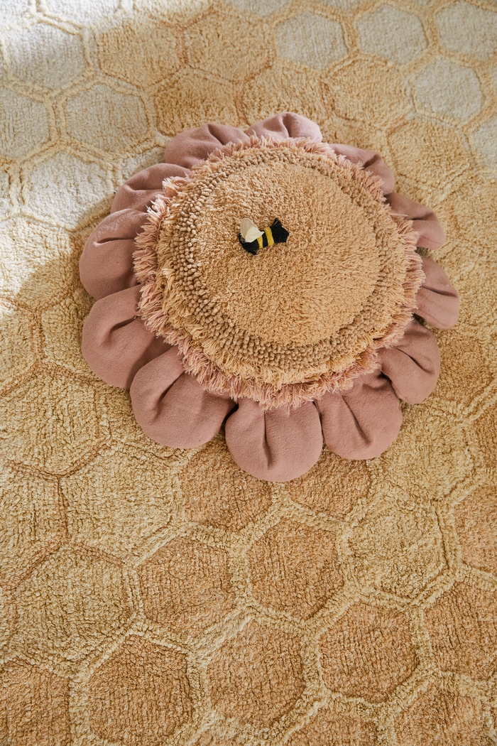 Kids Pink Daisy Floor Pillow - Thumbnail - Image 2
