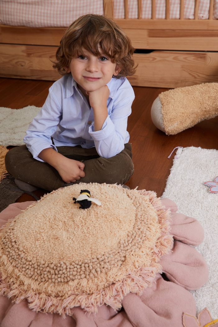 Kids Pink Daisy Floor Pillow - Thumbnail - Image 6