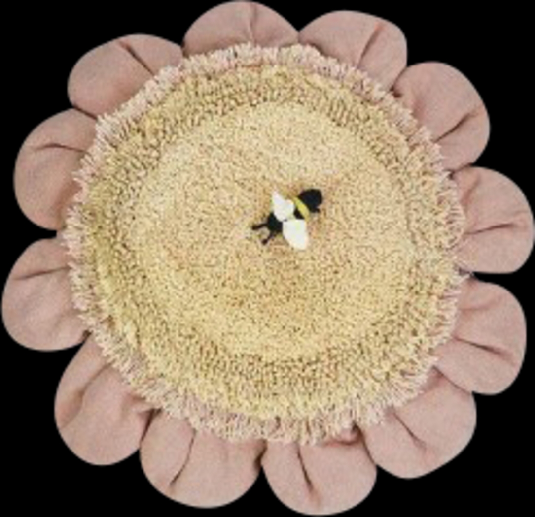 Kids Pink Daisy Floor Pillow - Thumbnail - Image 1