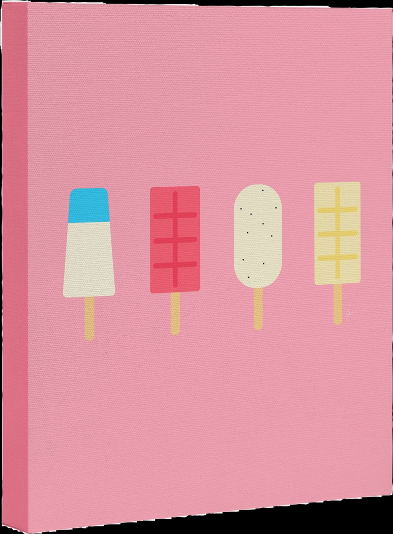 Kids Pink Popsicles I Pink Artwork - Thumbnail - Image 1