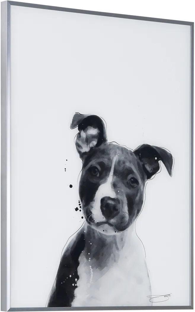 Kids Pitbull Pup Black Wall Art - Thumbnail - Image 2