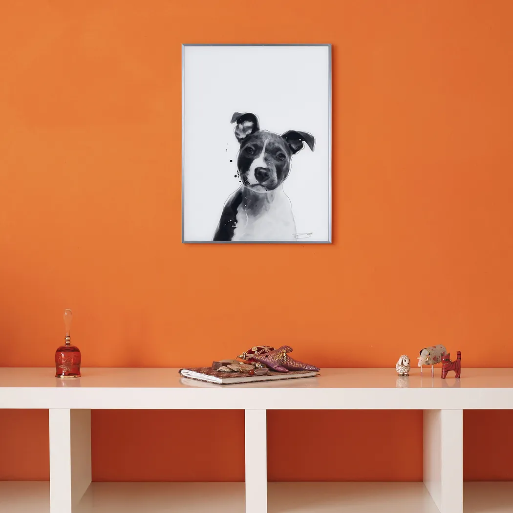 Kids Pitbull Pup Black Wall Art - Thumbnail - Image 5
