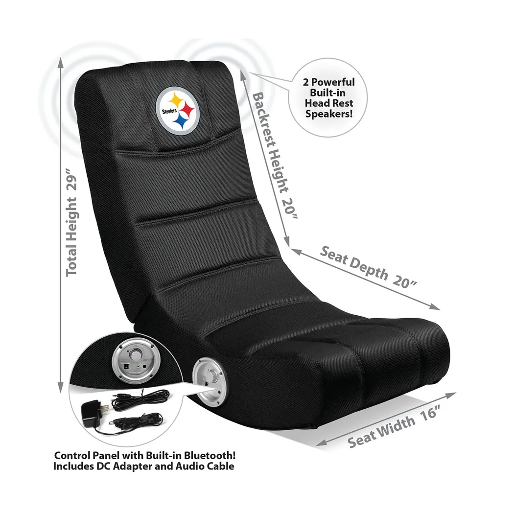 Kids Pittsburgh Steelers Gaming Rocker - Thumbnail - Image 2