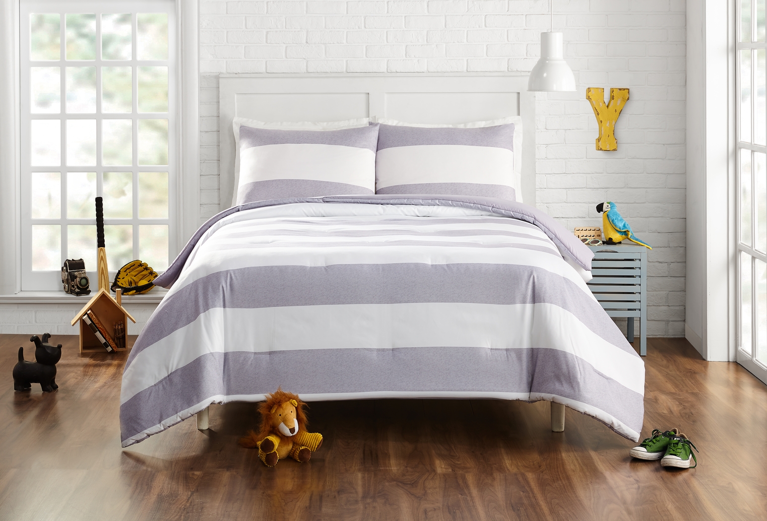 Kids Plovar Gray Twin Comforter - Thumbnail - Image 2