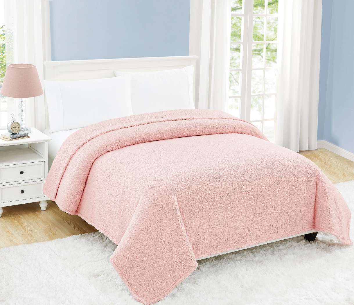 Kids Plush Cloud Blush Twin XL Blanket - Thumbnail - Image 5