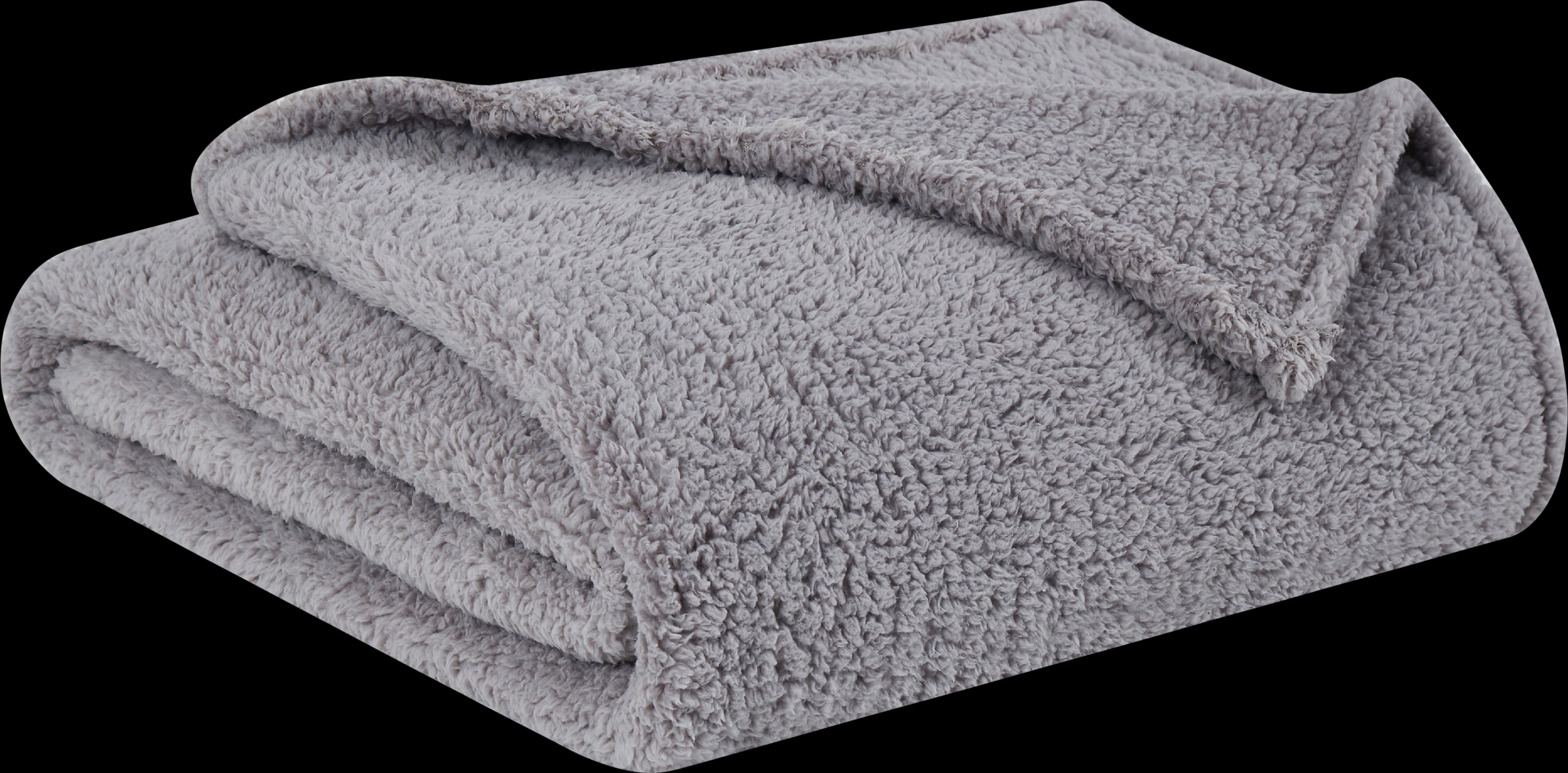 Kids Plush Cloud Gray Full/Queen Blanket - Thumbnail - Image 1