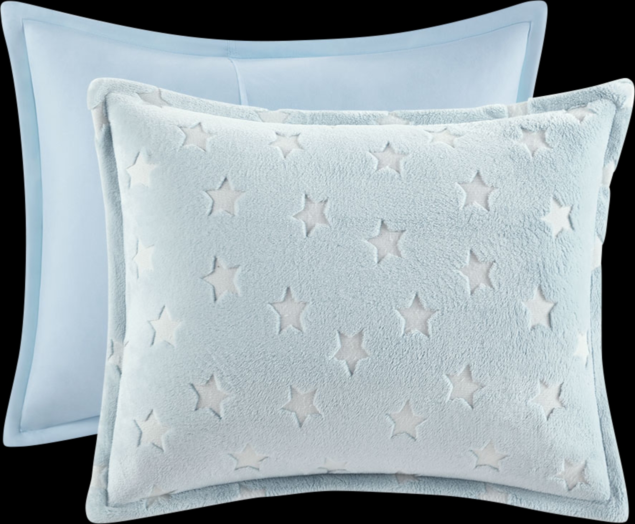 Kids Plush Stars Aqua Full/Queen Comforter Set - Thumbnail - Image 3