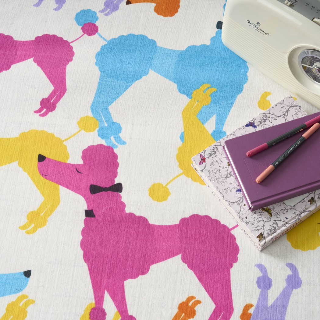 Kids Poodle Glam Multi 5' x 7' Rug - Thumbnail - Image 6