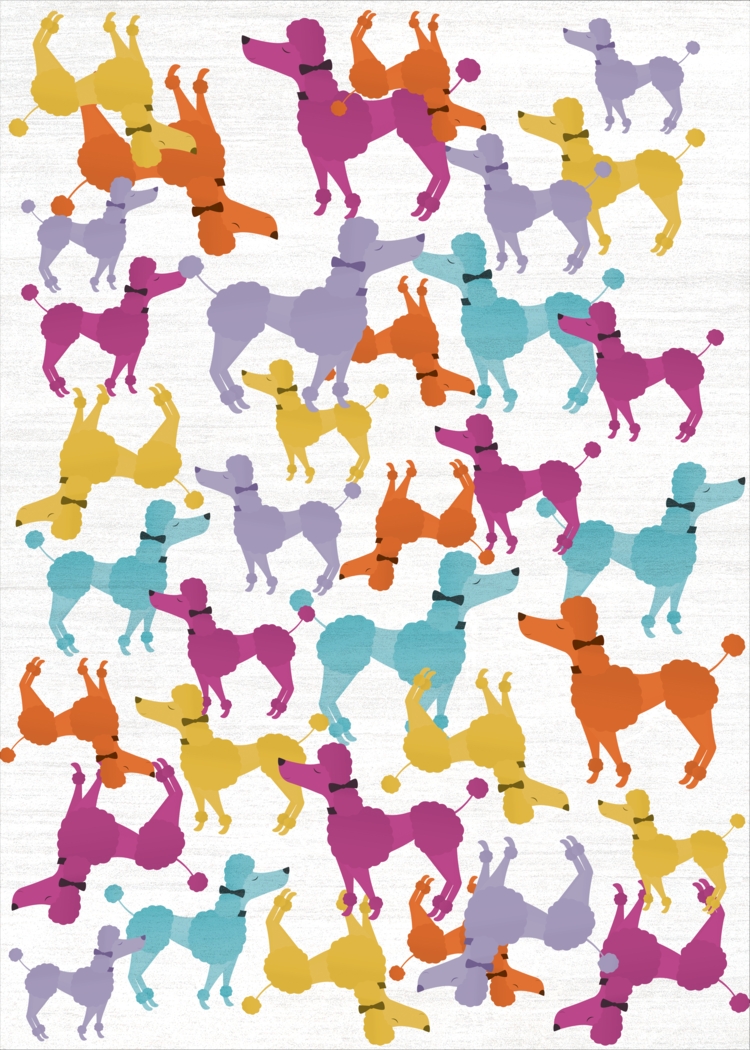 Kids Poodle Glam Multi 5' x 7' Rug - Thumbnail - Image 1