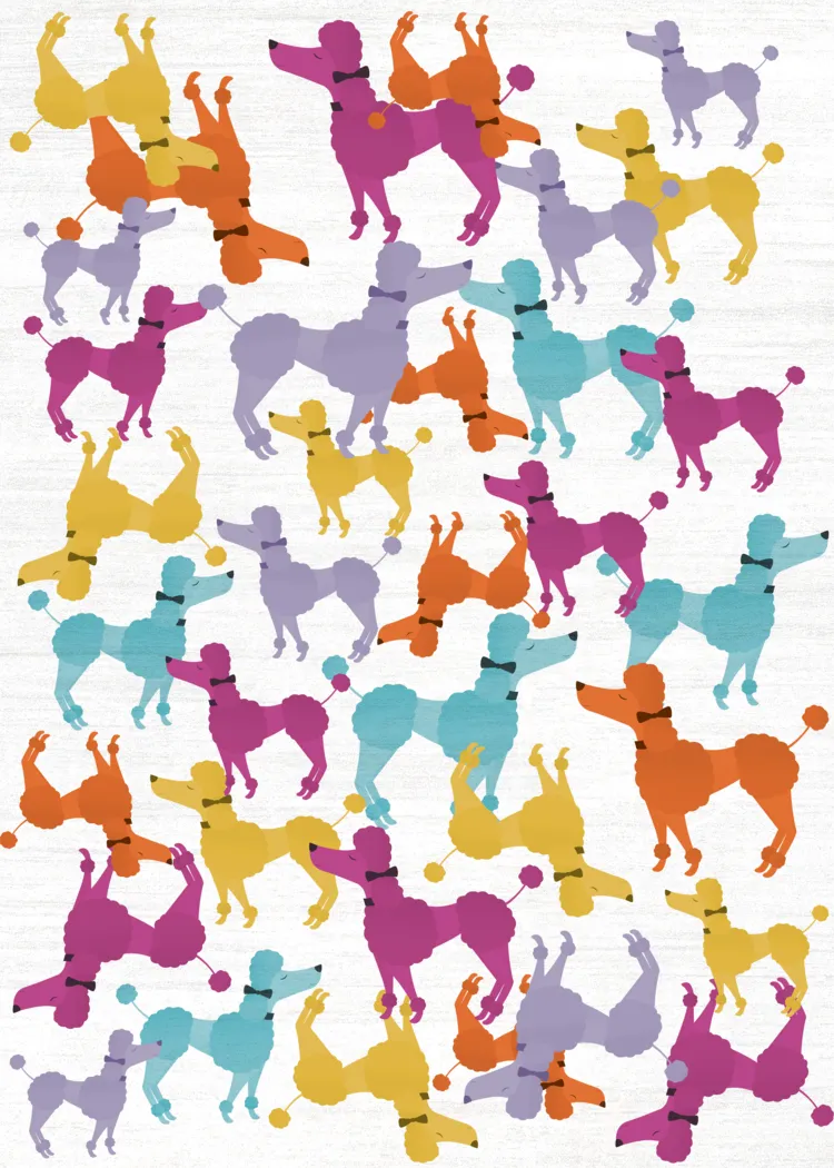 Kids Poodle Glam Multi 6'6 x 9'2 Rug - Thumbnail - Image 1