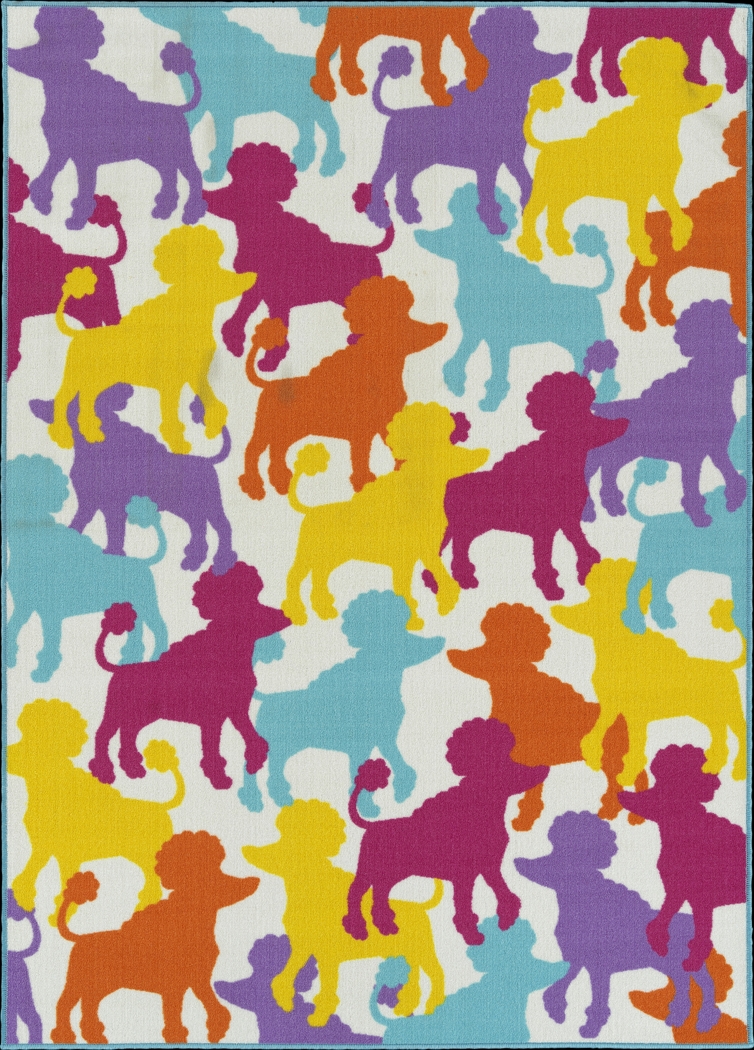 Kids Poodle Pop Multi 5' x 7' Rug - Thumbnail - Image 1