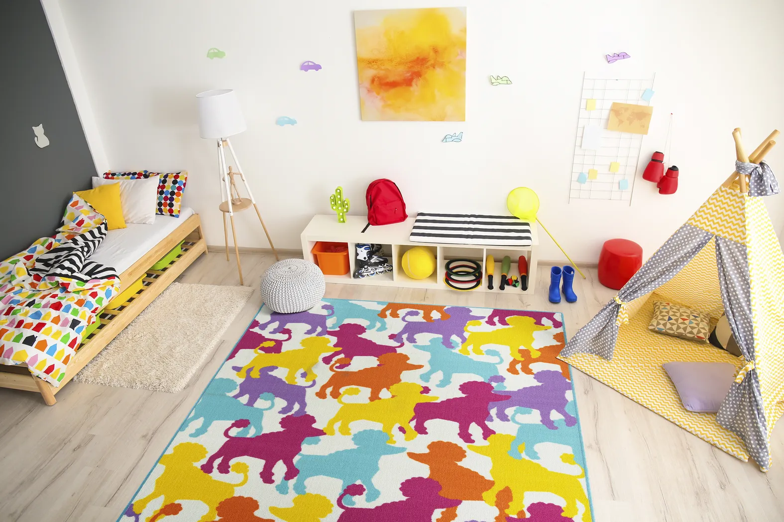 Kids Poodle Pop Multi 7' x 9' Rug - Thumbnail - Image 2