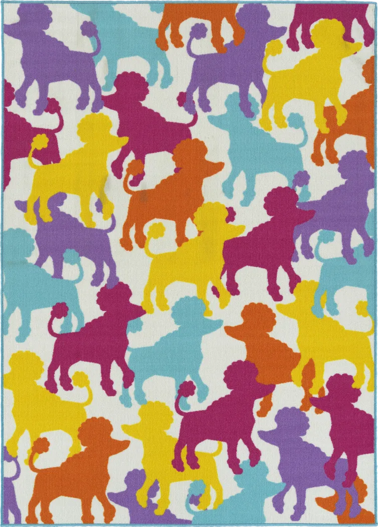 Kids Poodle Pop Multi 7' x 9' Rug - Thumbnail - Image 1