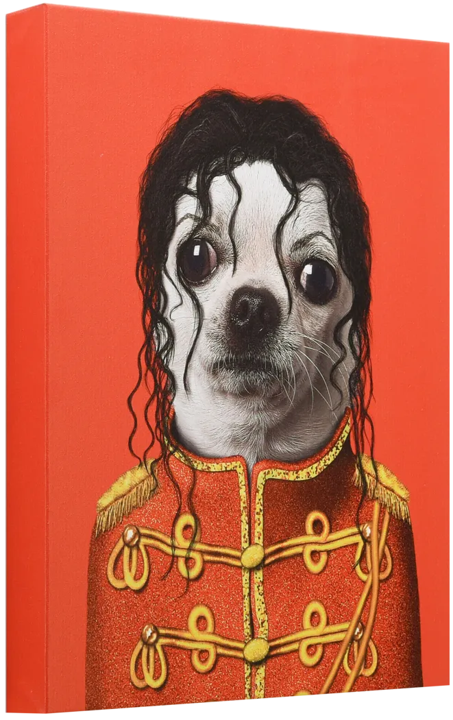 Kids Pop Puppy Red Wall Art - Thumbnail - Image 2