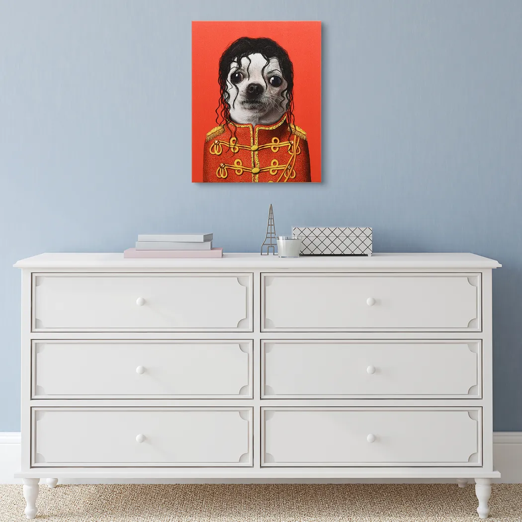 Kids Pop Puppy Red Wall Art - Thumbnail - Image 4