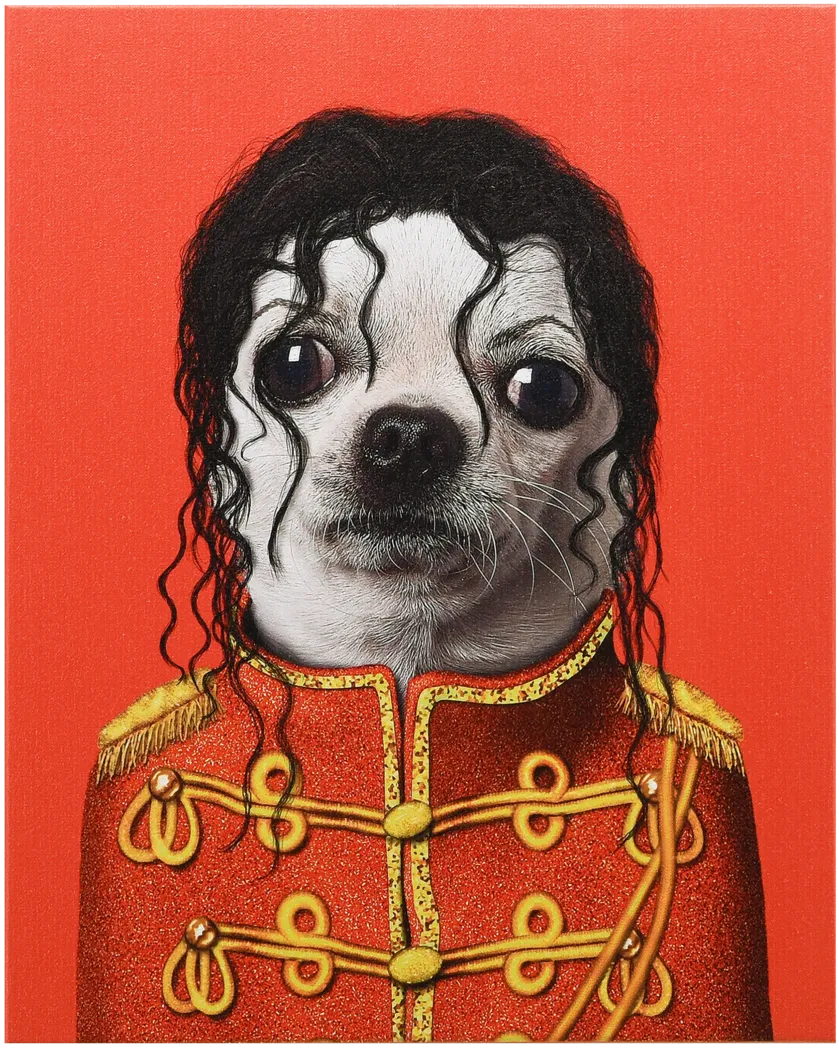 Kids Pop Puppy Red Wall Art - Thumbnail - Image 1