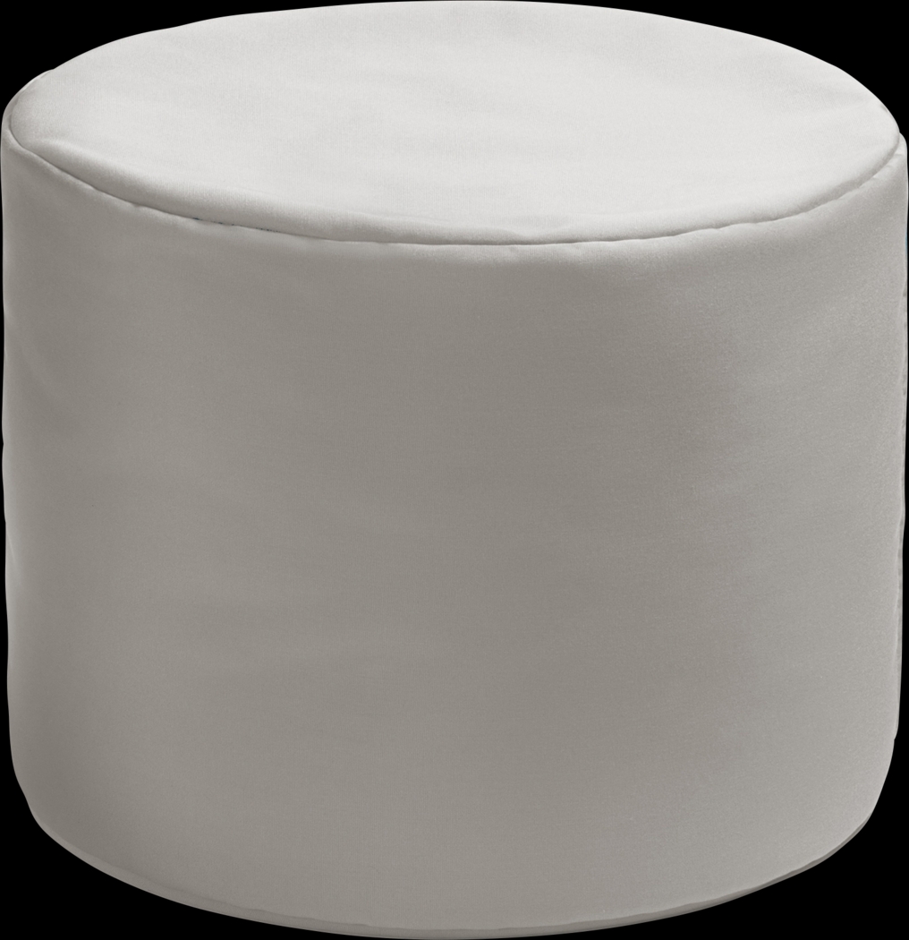 Kids Poppilly White Indoor/Outdoor Ottoman - Thumbnail - Image 1