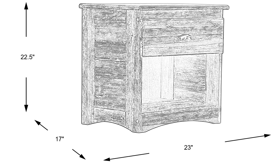 Dimension Image. Please refer to the Dimension Tab on this page for dimension details.