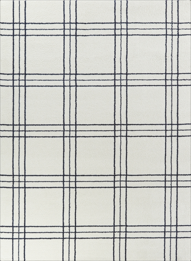 Kids Posh Stripes White 7'10 x 10' Rug - Thumbnail - Image 1