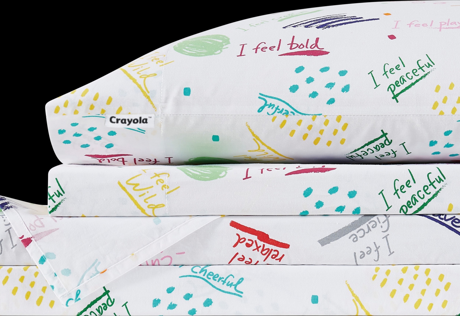 Kids Positive Vibes Only Multi 4 Pc Full Sheet Set - Thumbnail - Image 4