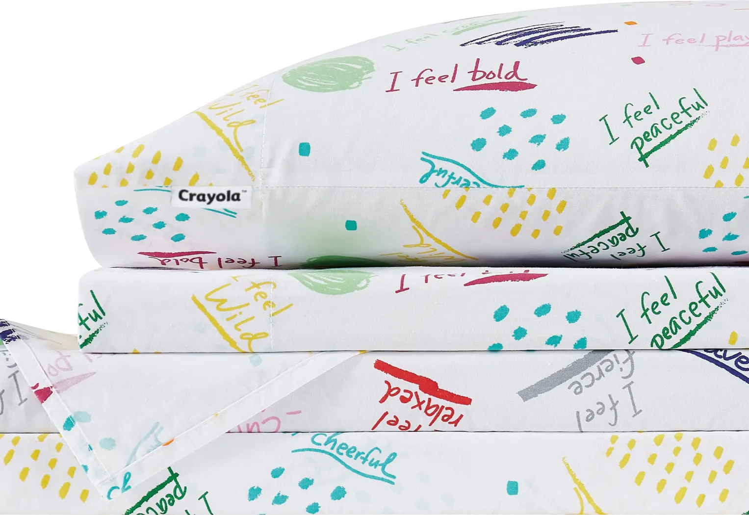 Kids Positive Vibes Only Multi Queen Sheet Set - Thumbnail - Image 4