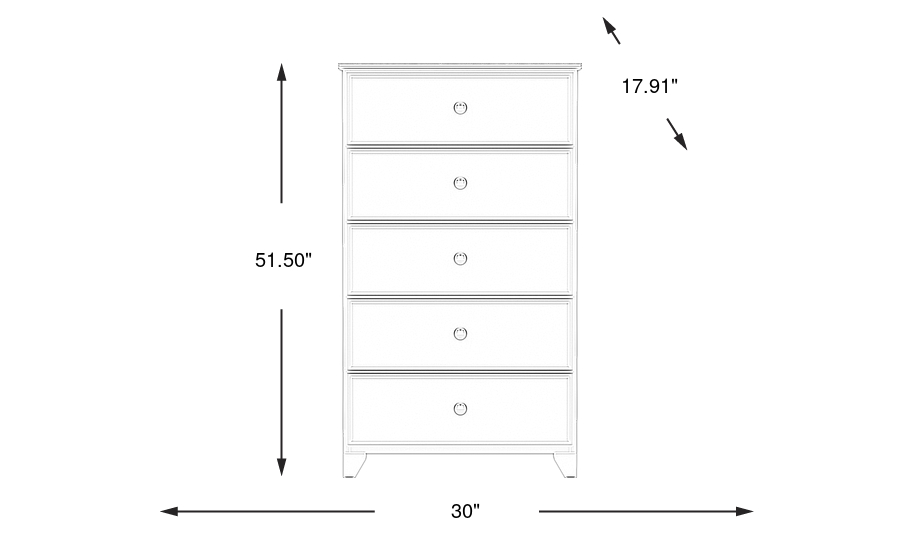 Dimension Image. Please refer to the Dimension Tab on this page for dimension details.