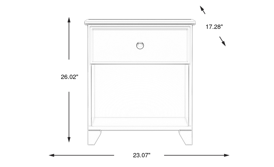 Dimension Image. Please refer to the Dimension Tab on this page for dimension details.