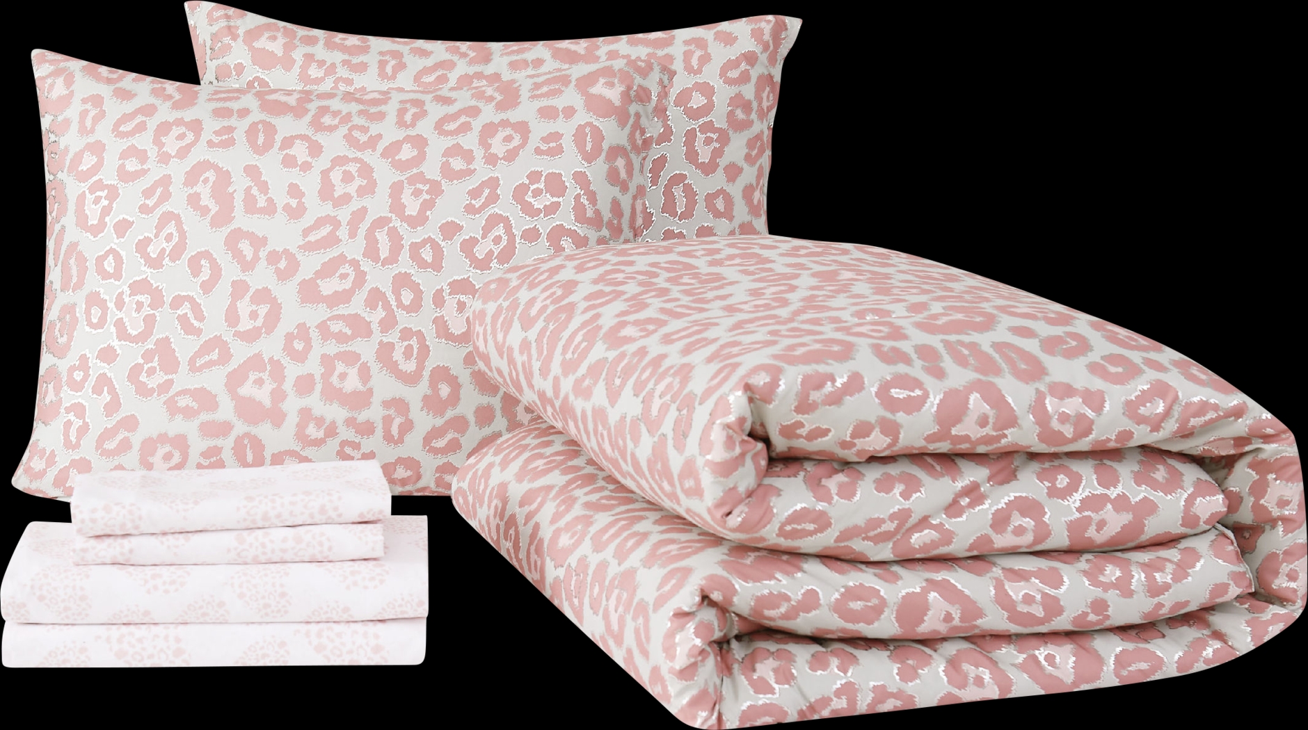 Kids Pretty and Spotty Pink 5 Pc Twin Comforter Set - Thumbnail - Image 2