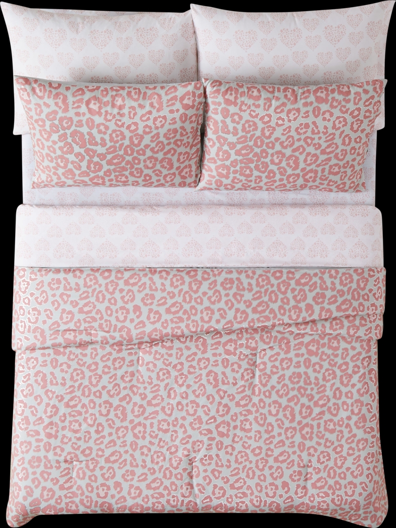 Kids Pretty and Spotty Pink 5 Pc Twin Comforter Set - Thumbnail - Image 1