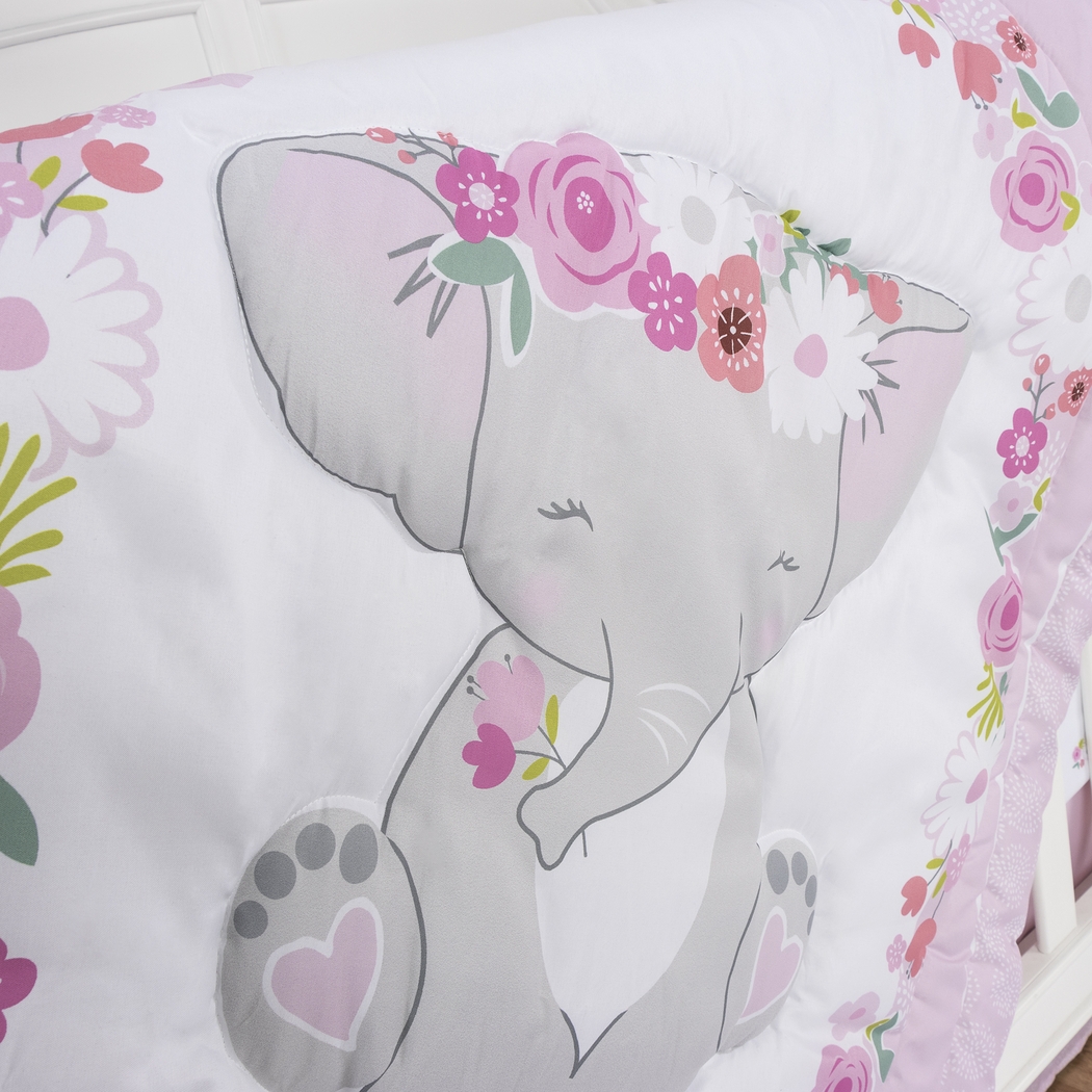 Kids Pretty Elephant Pink Baby Bedding Set - Thumbnail - Image 14