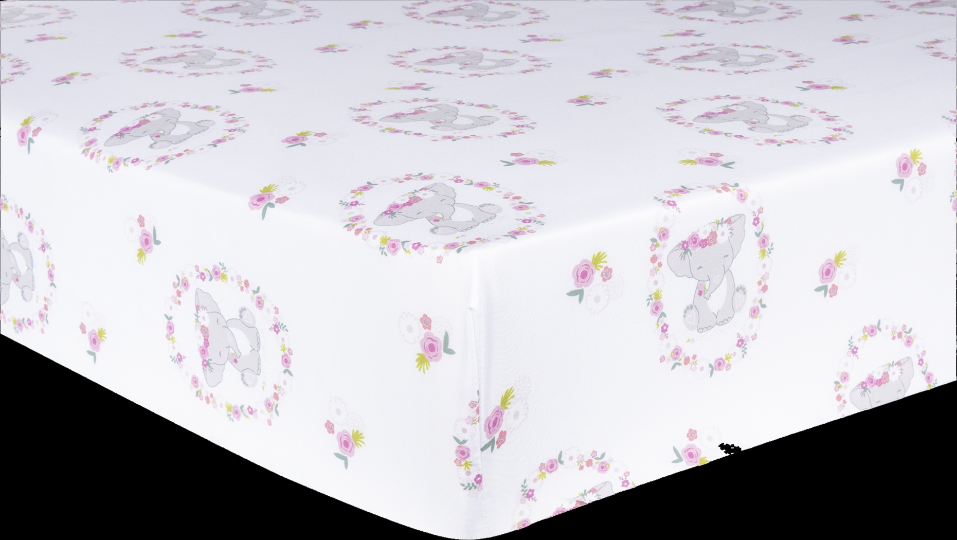 Kids Pretty Elephant Pink Baby Bedding Set - Thumbnail - Image 4