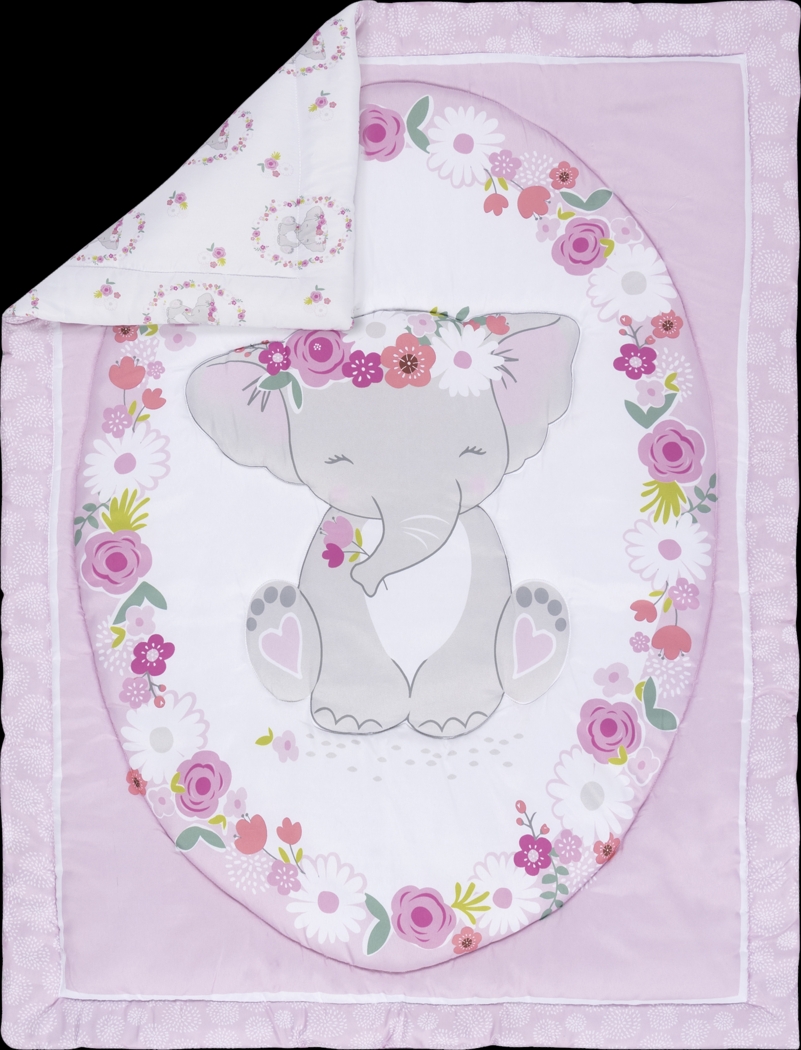 Kids Pretty Elephant Pink Baby Bedding Set - Thumbnail - Image 7