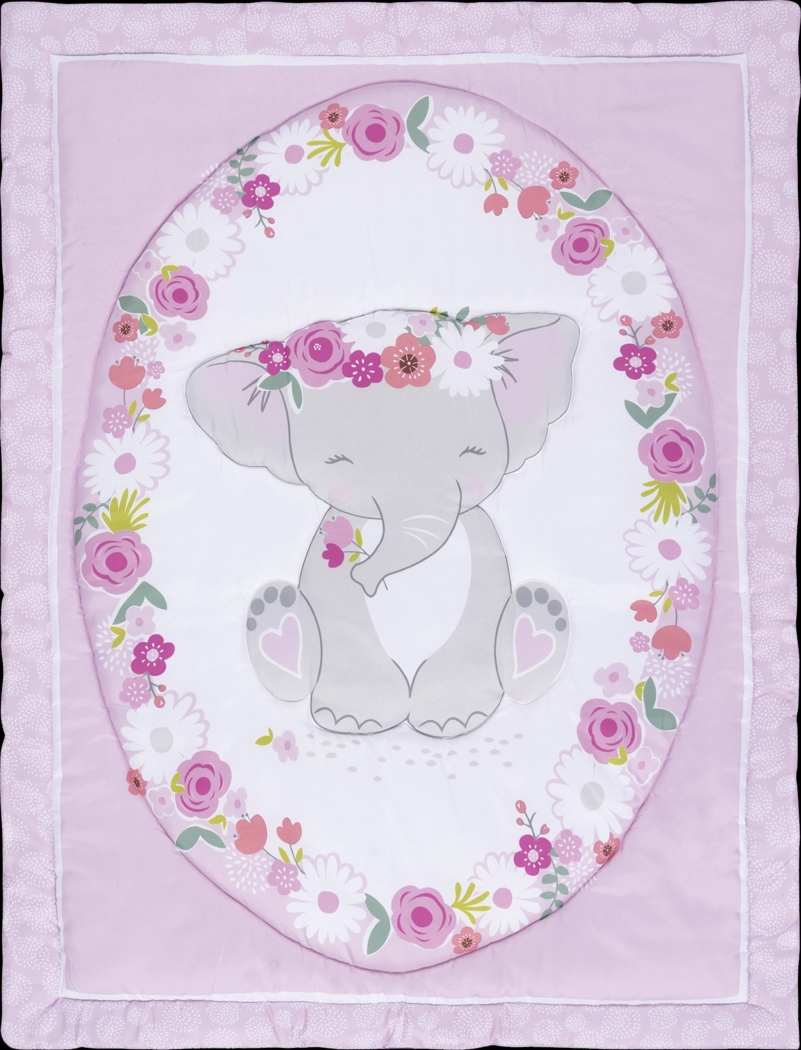 Kids Pretty Elephant Pink Baby Bedding Set - Thumbnail - Image 8