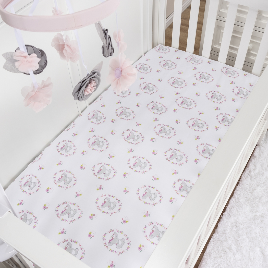 Kids Pretty Elephant Pink Baby Bedding Set - Thumbnail - Image 10