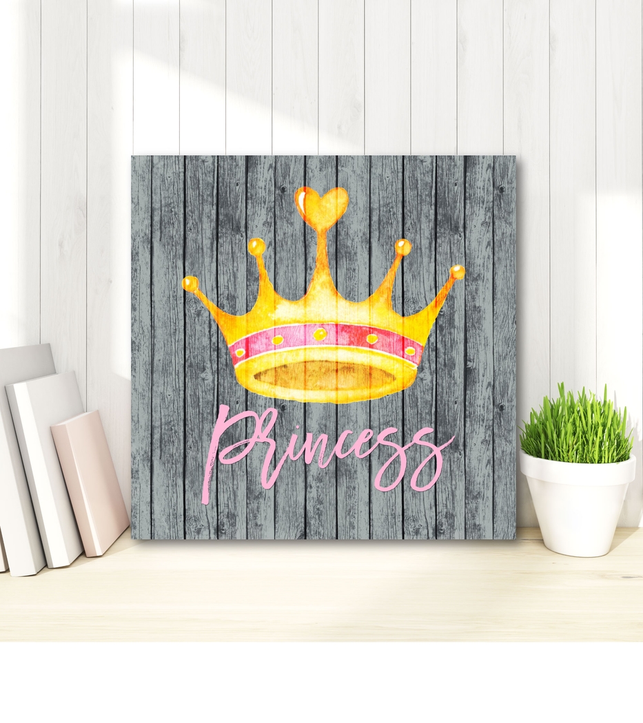 Kids Princess Crowning Gray Artwork - Thumbnail - Image 2