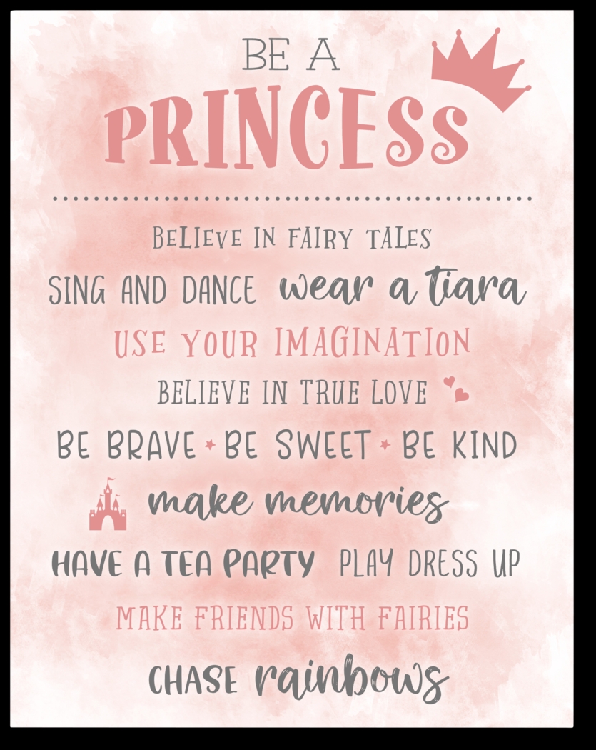 Kids Princess Guidelines Pink Artwork - Thumbnail - Image 1