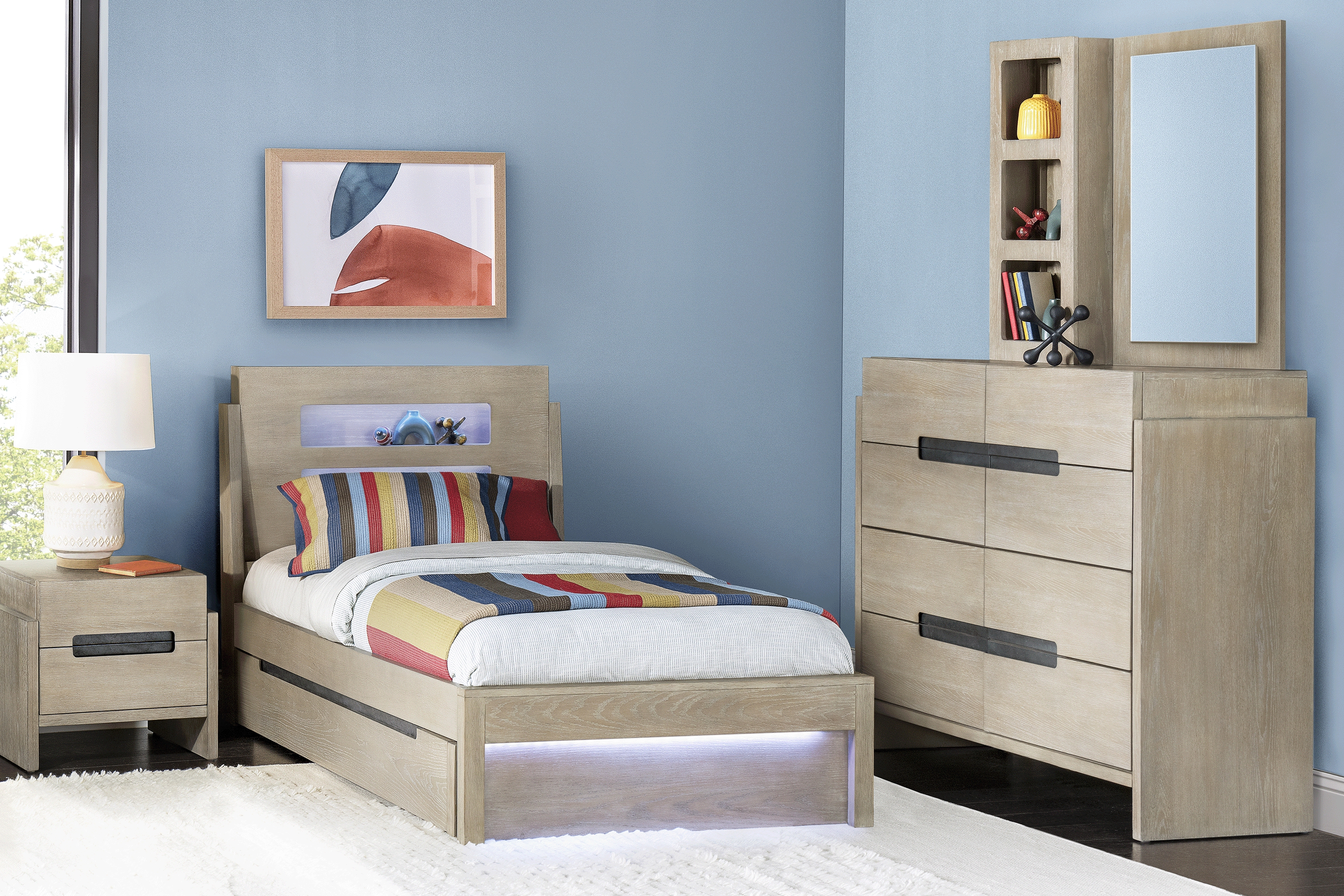 Kids Prism District Brown Storage Mirror - Thumbnail - Image 2