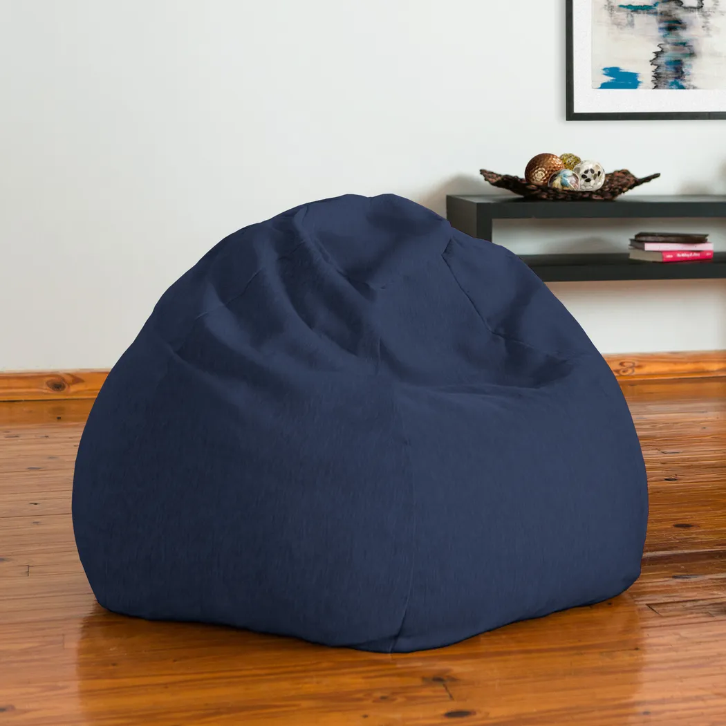 Kids Puffy Nest Navy Bean Bag Large - Thumbnail - Image 4