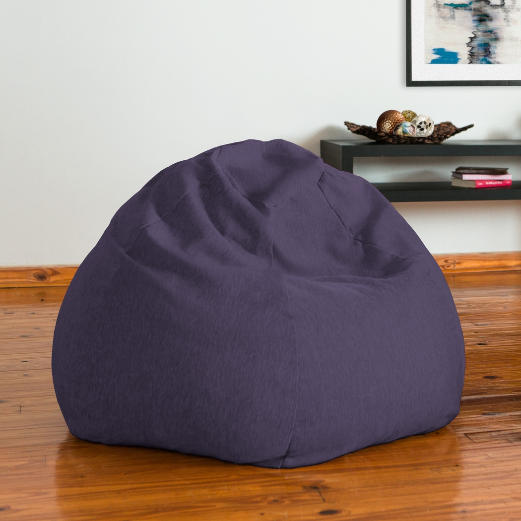 Kids Puffy Nest Purple Bean Bag Chair - Thumbnail - Image 4