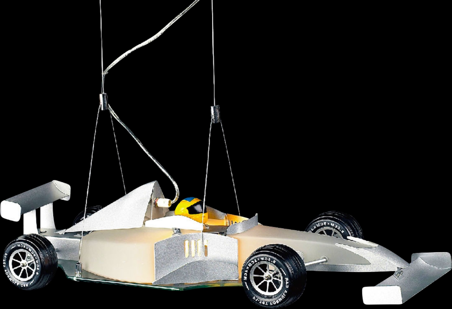 Kids Racing Bolt Silver Chandelier - Thumbnail - Image 1