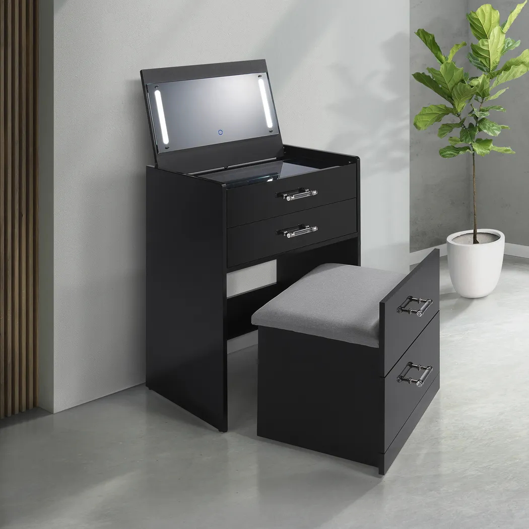 Kids Radiance Black Vanity & Bench - Thumbnail - Image 4