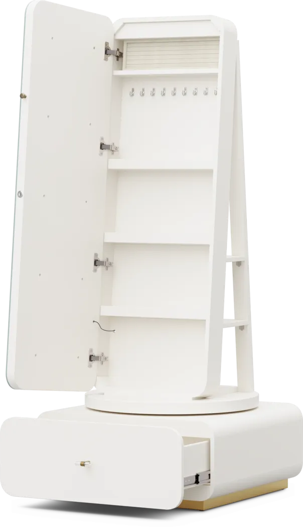 Kids Radiance White Rotating Full-Length Mirror - Image 9
