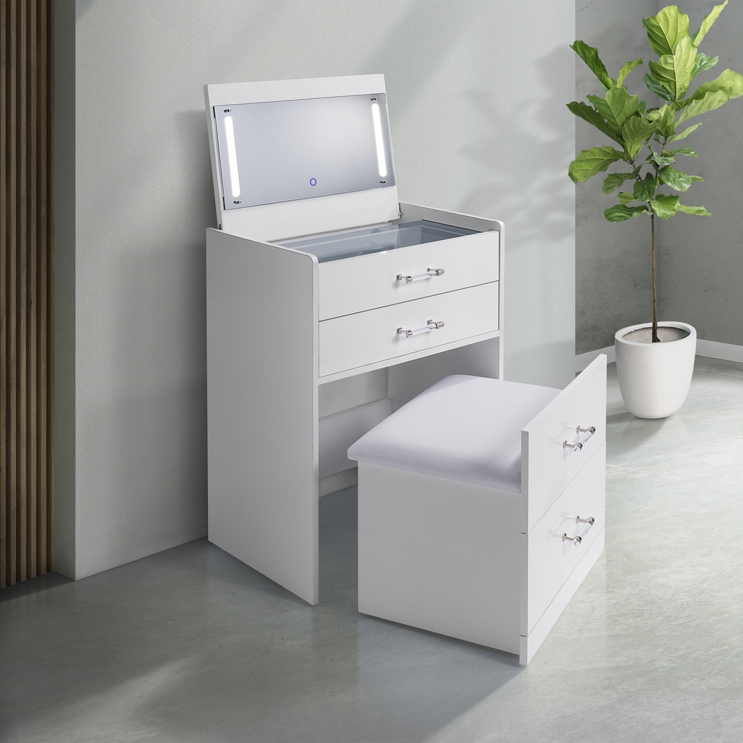 Kids Radiance White Vanity and Bench - Thumbnail - Image 4