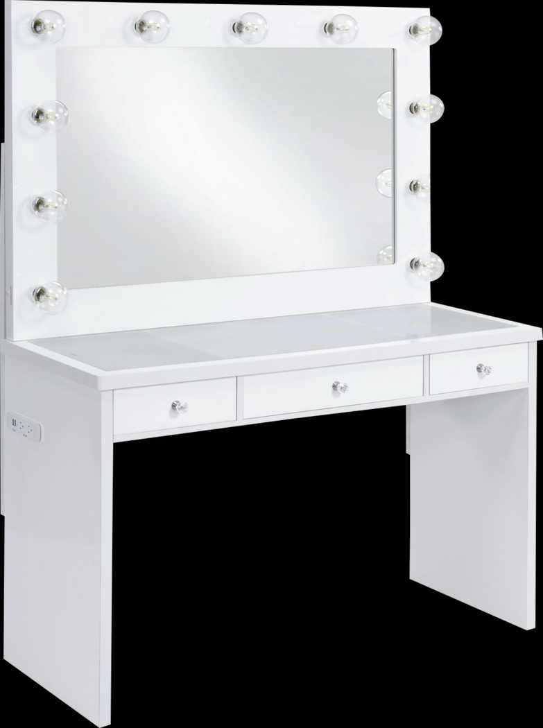 Kids Radiance White Vanity and Mirror Set - Thumbnail - Image 1