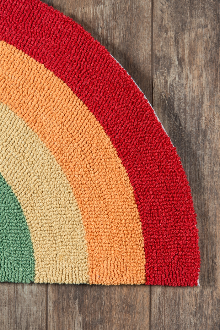 Kids Rainbow Hues Red 1'5 x 2'10 Rug - Thumbnail - Image 2