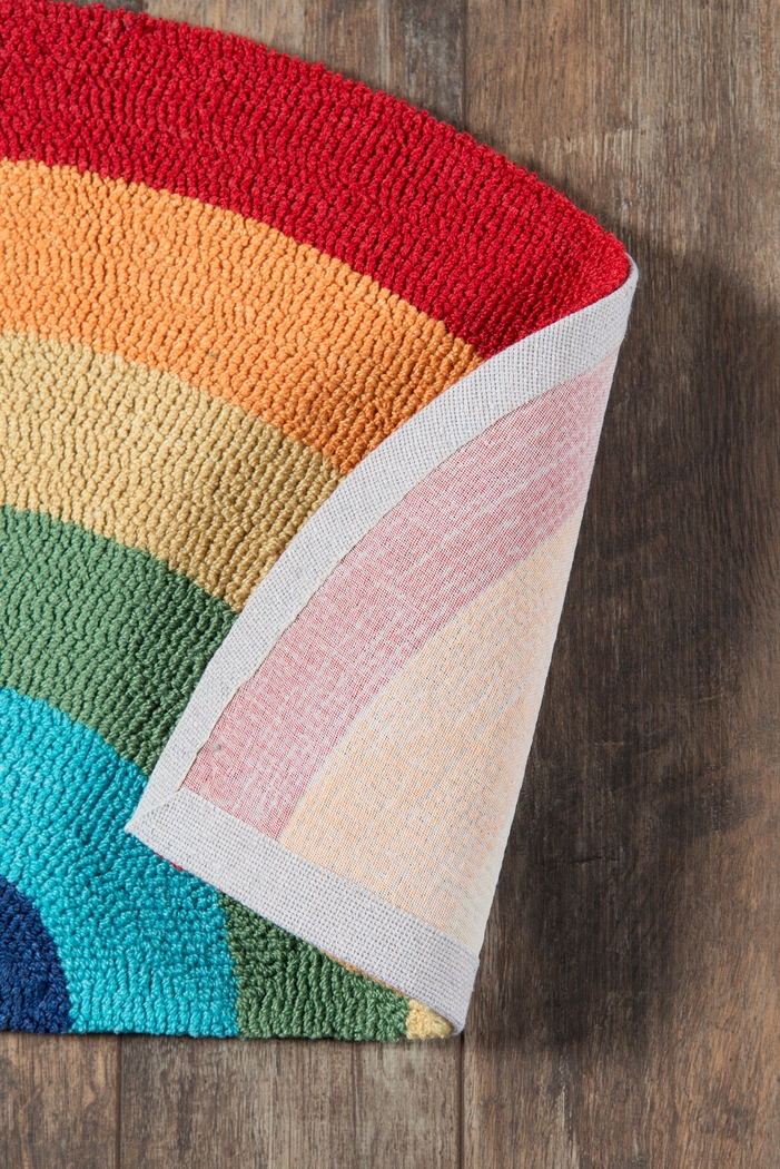 Kids Rainbow Hues Red 1'5 x 2'10 Rug - Thumbnail - Image 3