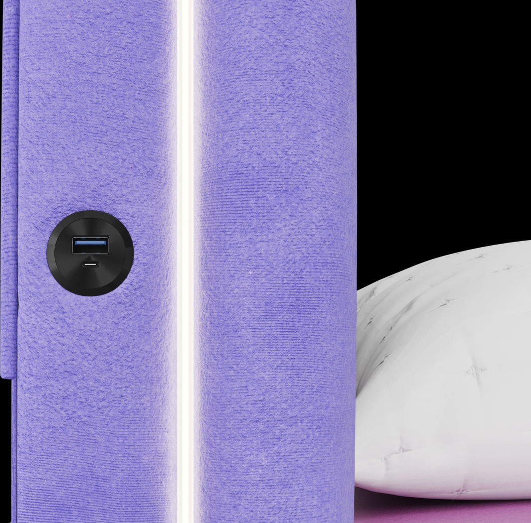 Kids Rainbow Joy Purple Twin Upholstered Bed - Thumbnail - Image 4